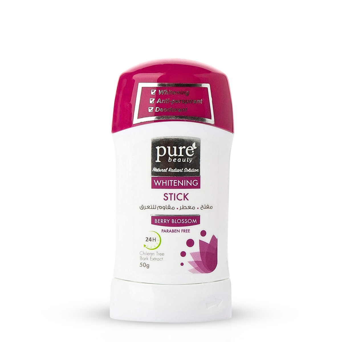 بيور بيوتي ستيك مفتح مقاوم للتعرق بيري بلوسوم - 50جرام