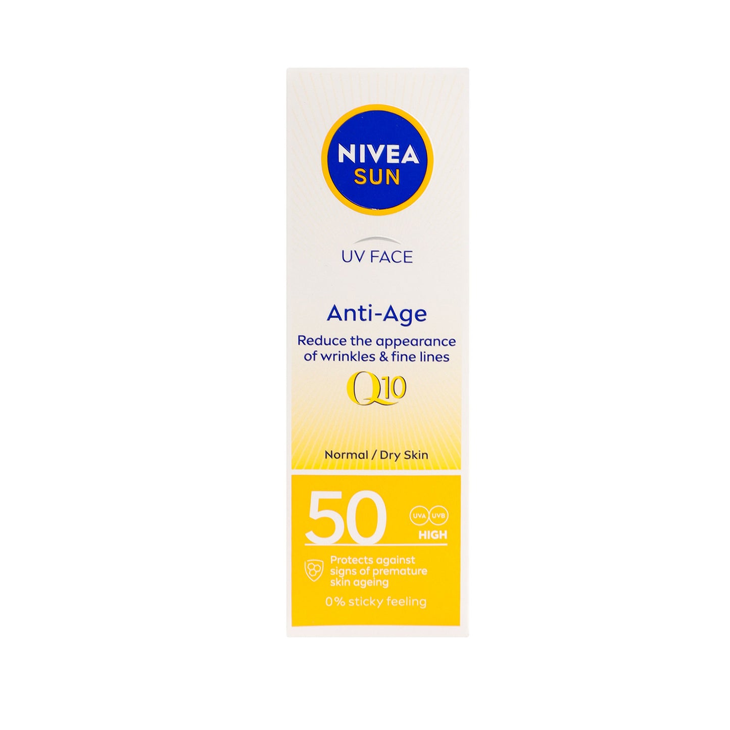نيفيا صن كريم للوجه للحماية من أشعة الشمس SPF50 و Q10 مقاومة التجاعيد - 50مل