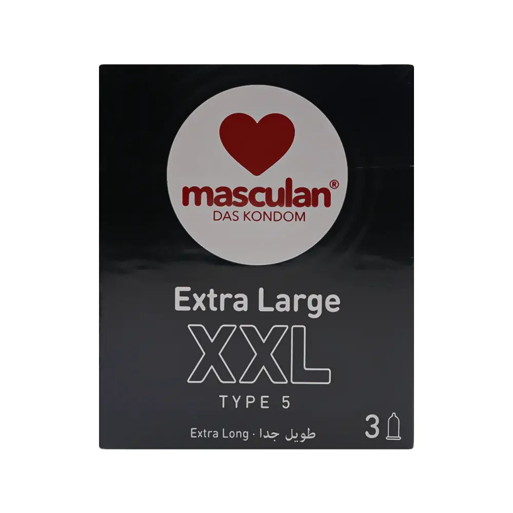 ماسكلان واقي ذكري إكسترا لارج XXL طويل جدا تايب 5 – 3 قطع
