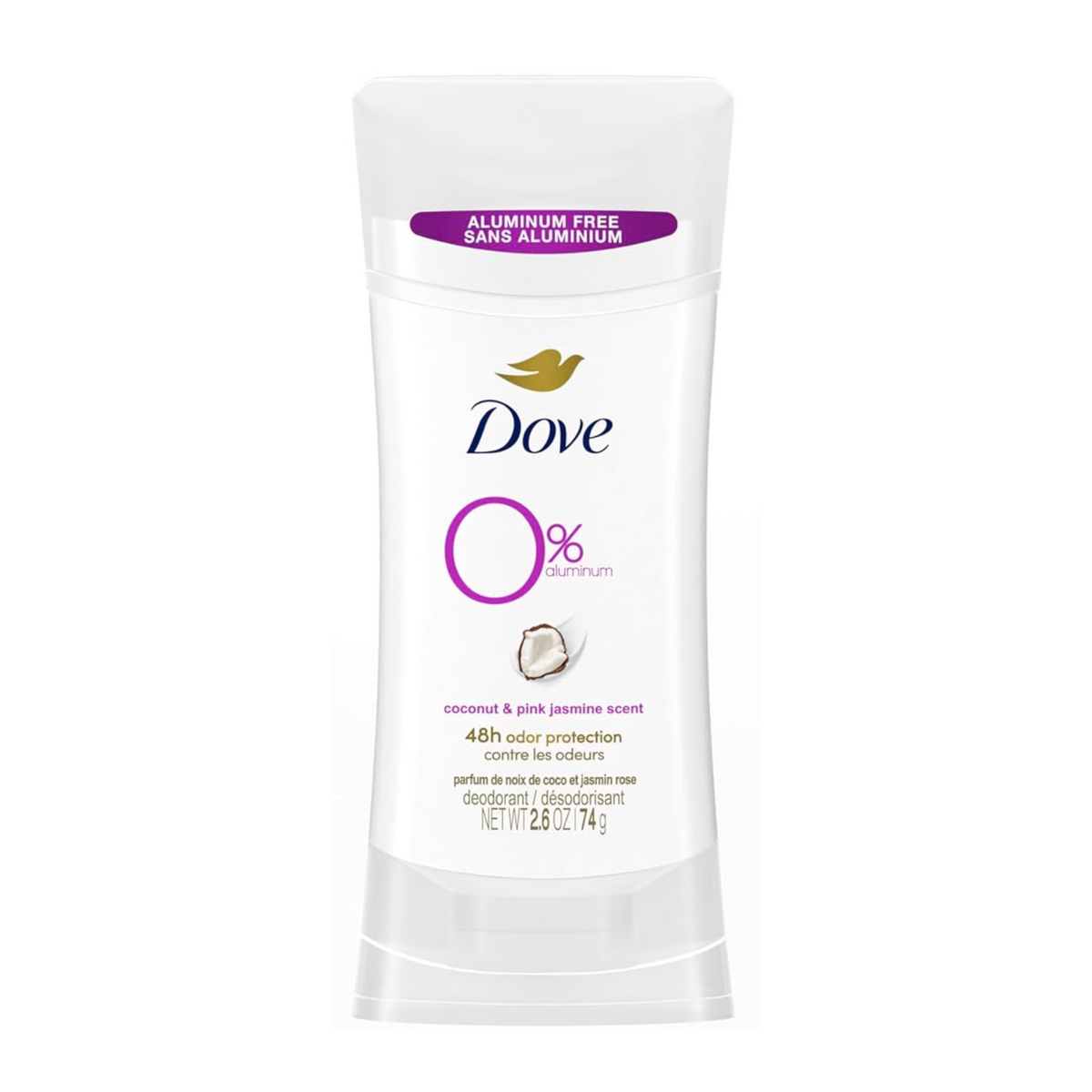 Dove Aluminum Free Deodorant Protection Coconut&Pink Jasmine -74G