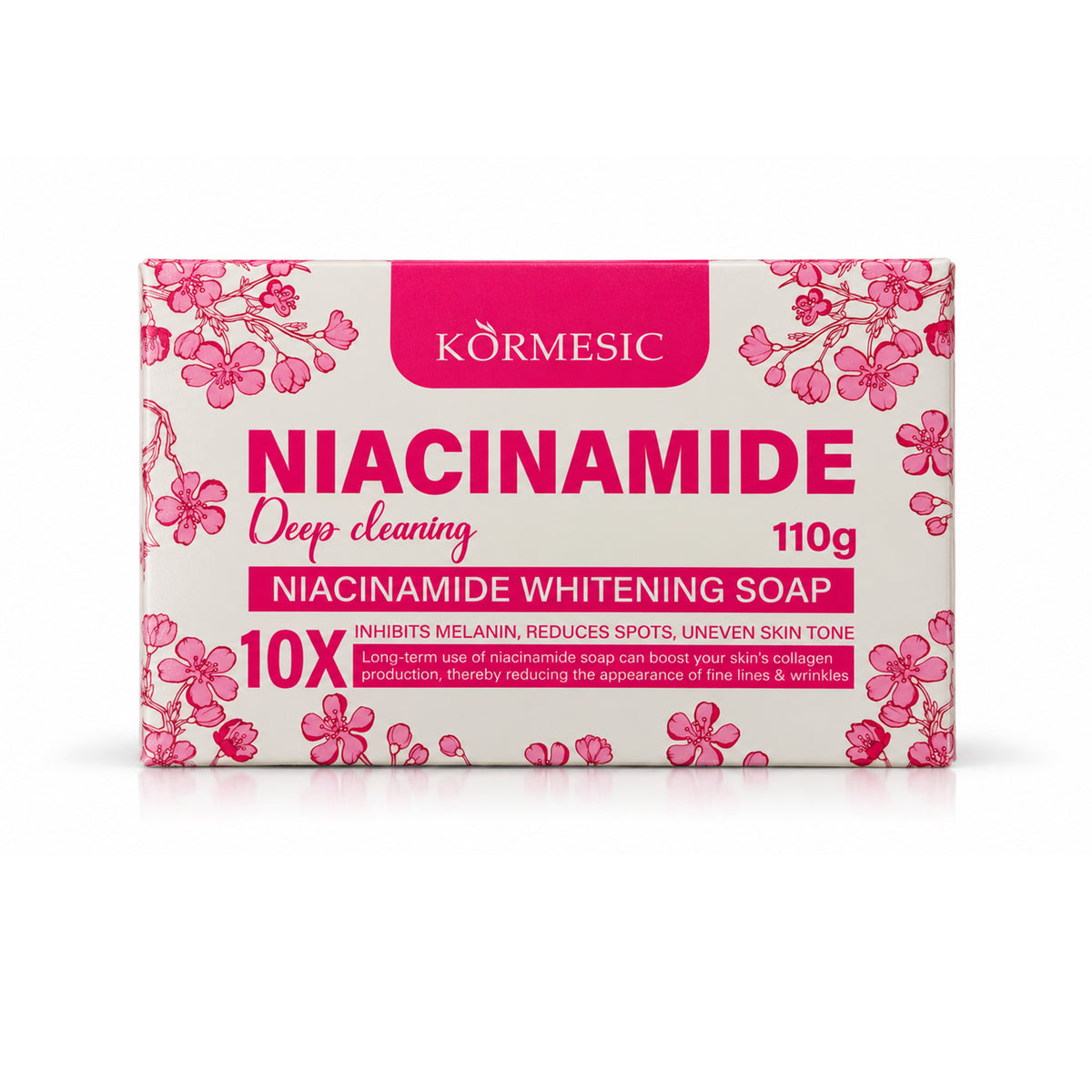 KORMESIC Niacinamide Whitening Soap – Deep Cleaning – 110g.