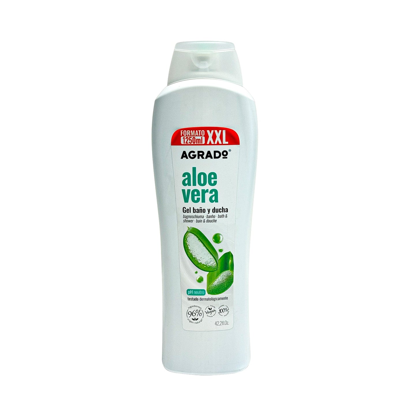 Agrado - Aloe vera bath shower gel - 1250ml