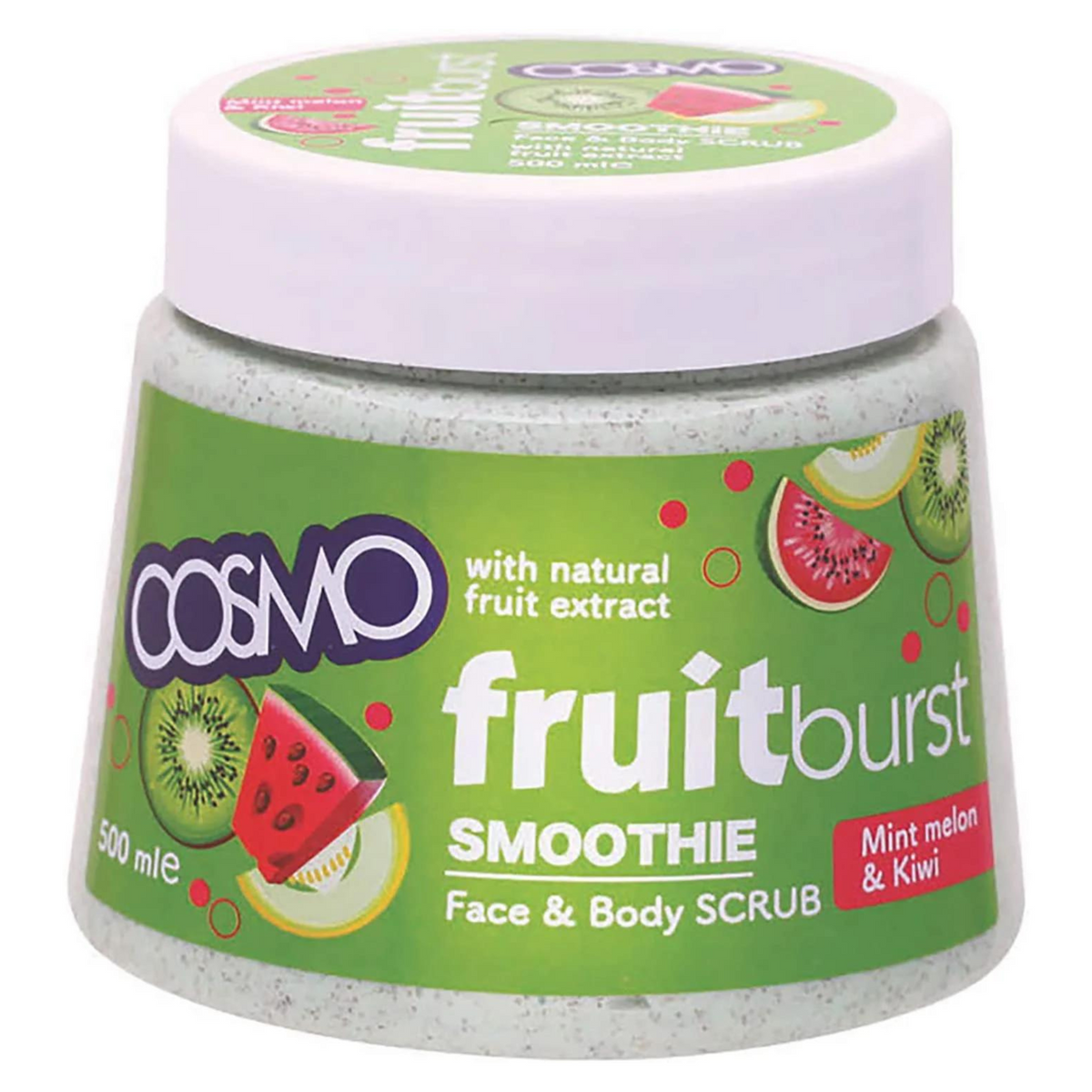 Cosmo face and body scrub with mint, watermelon and kiwi - 500 ml