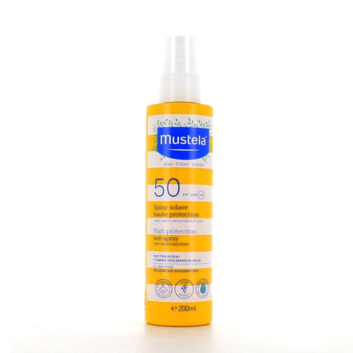موستيلا بخاخ الشمس عالي الحماية SPF 50 مع الأفوكادو العضوي - 200 مل