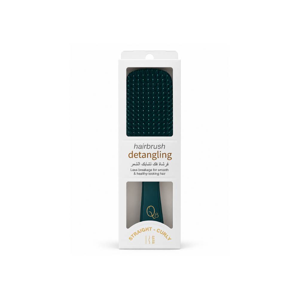Q8 Dark Green Hairbrush