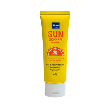 يوكو كريم واقي من اشعة الشمس للوجه بحماية SPF50 خالي من العطر ، تركيبة غير دهنية -30 جرام