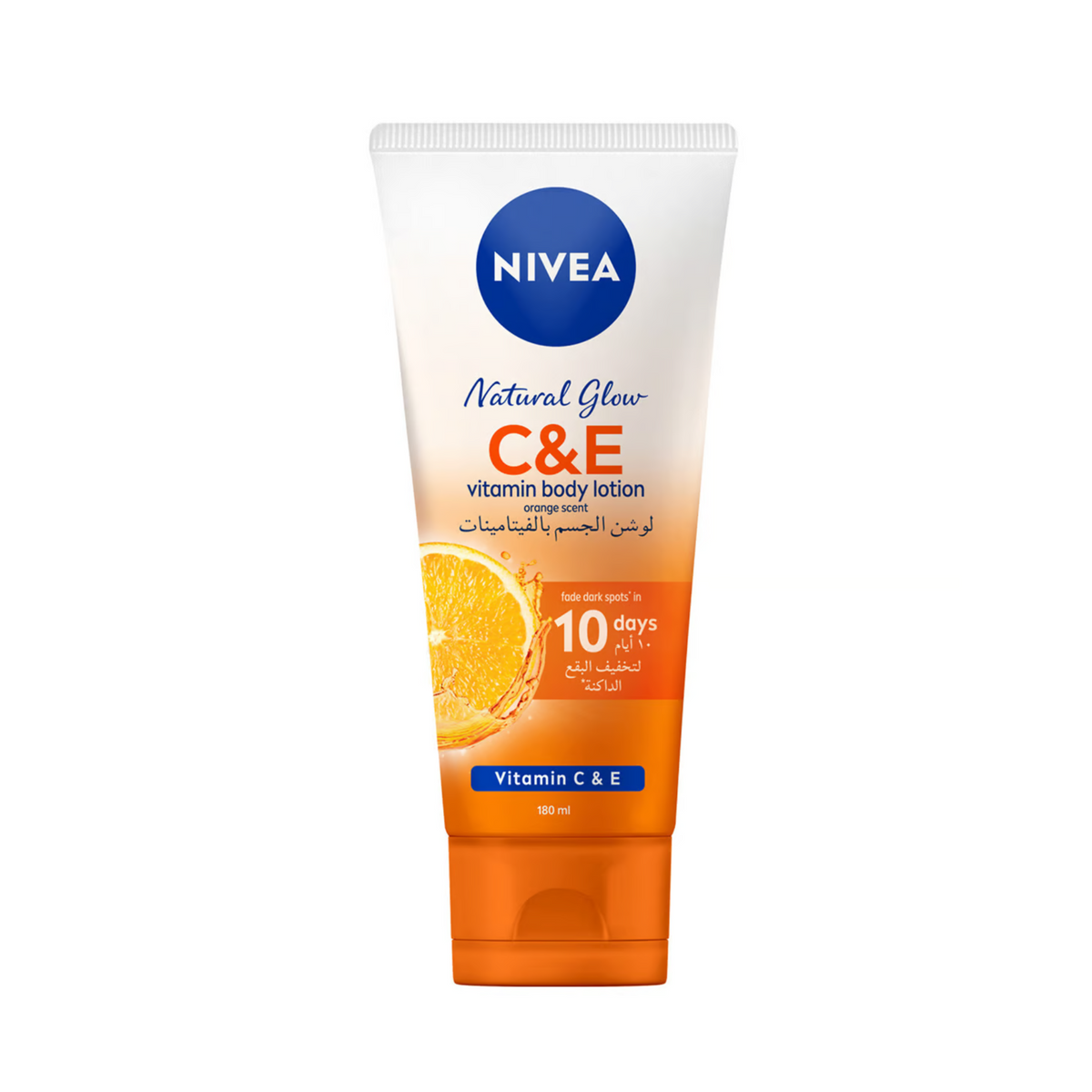 Nivea Body Lotion Vitamin C & E Natural Glow Orange Scent - 180ml