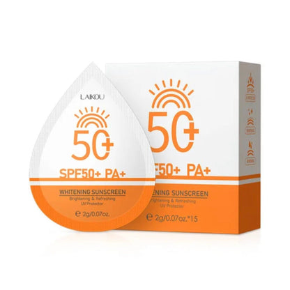 لايكو أظرف واقي شمس مبيض SPF50 و منعش للبشرة ، 15 قطعة * 2 جرام