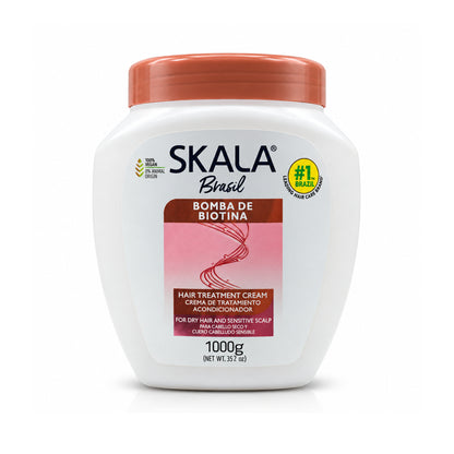 English: Skala Brasil Bomba de Biotina Hair Treatment Cream – 1000g.