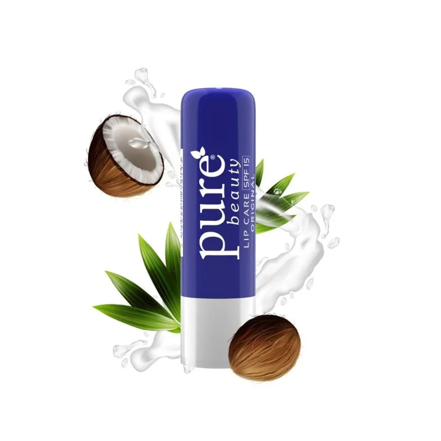 بيور بيوتي مرطب شفاه مع SPF15 بنكهة جوز الهند - 4.5 جرام