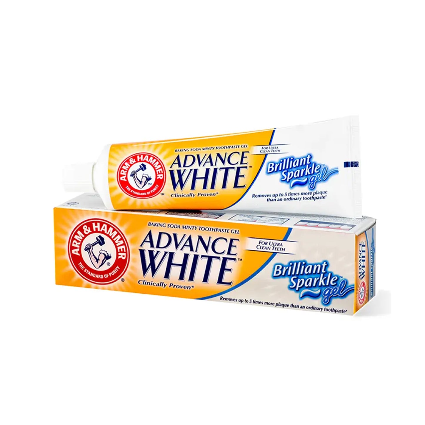 أرم آند هامر معجون أسنان أدفانس وايت جل بريق رائع 130جرام