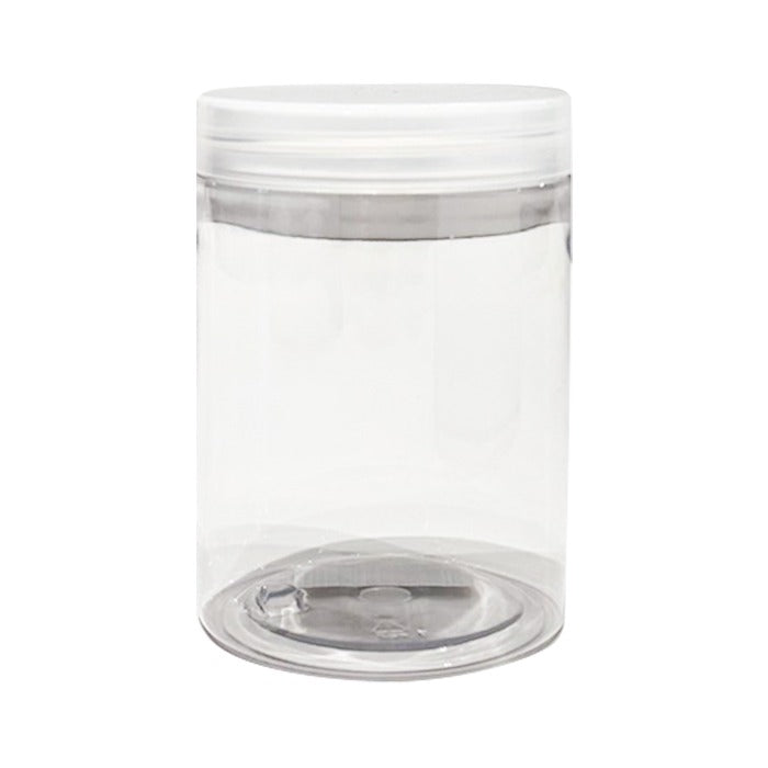 Multi-use transparent plastic container with lid - 300 ml