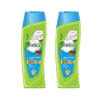 Vatika Naturals Coconut & Castor Oil Hair Thickening Shampoo - 350×2ml
