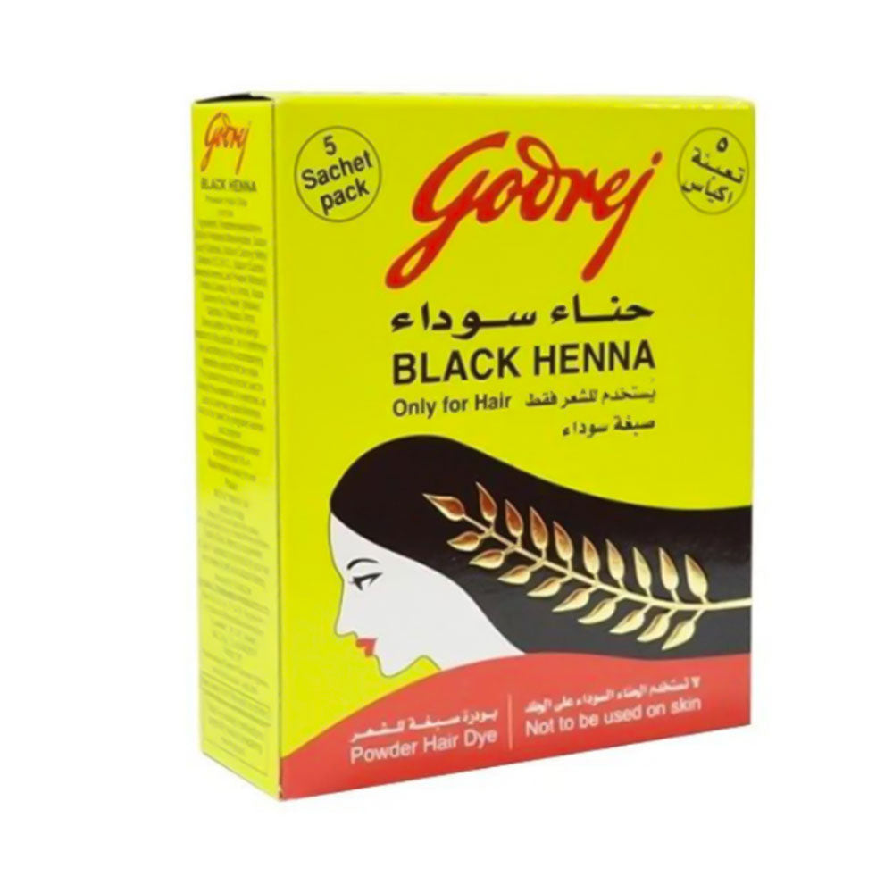 جودريج حناء سوداء بودرة صبغة للشعر 5 اكياس * 3 جرام