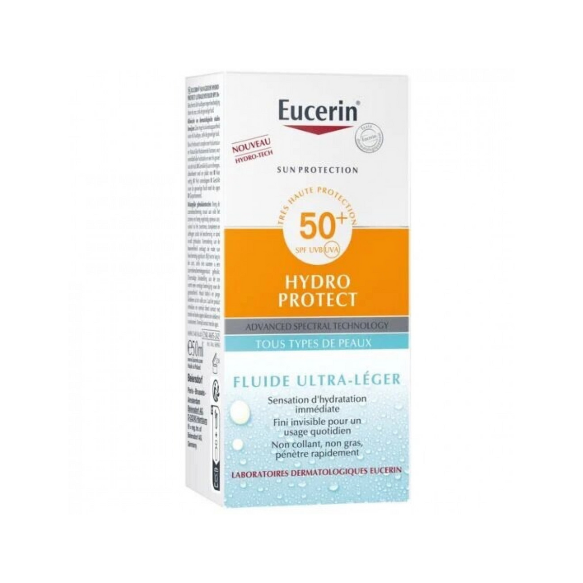 يوسيرين هيدرو بروتيكت واقي شمس سائل  SPF50 خفيف للغاية ،50 مل