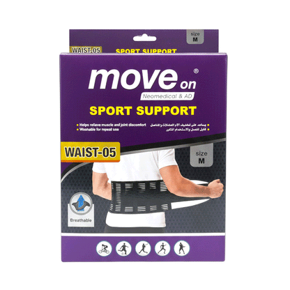 موف أون دعامة الخصر الرياضية WAIST-05 – قطعة واحدة