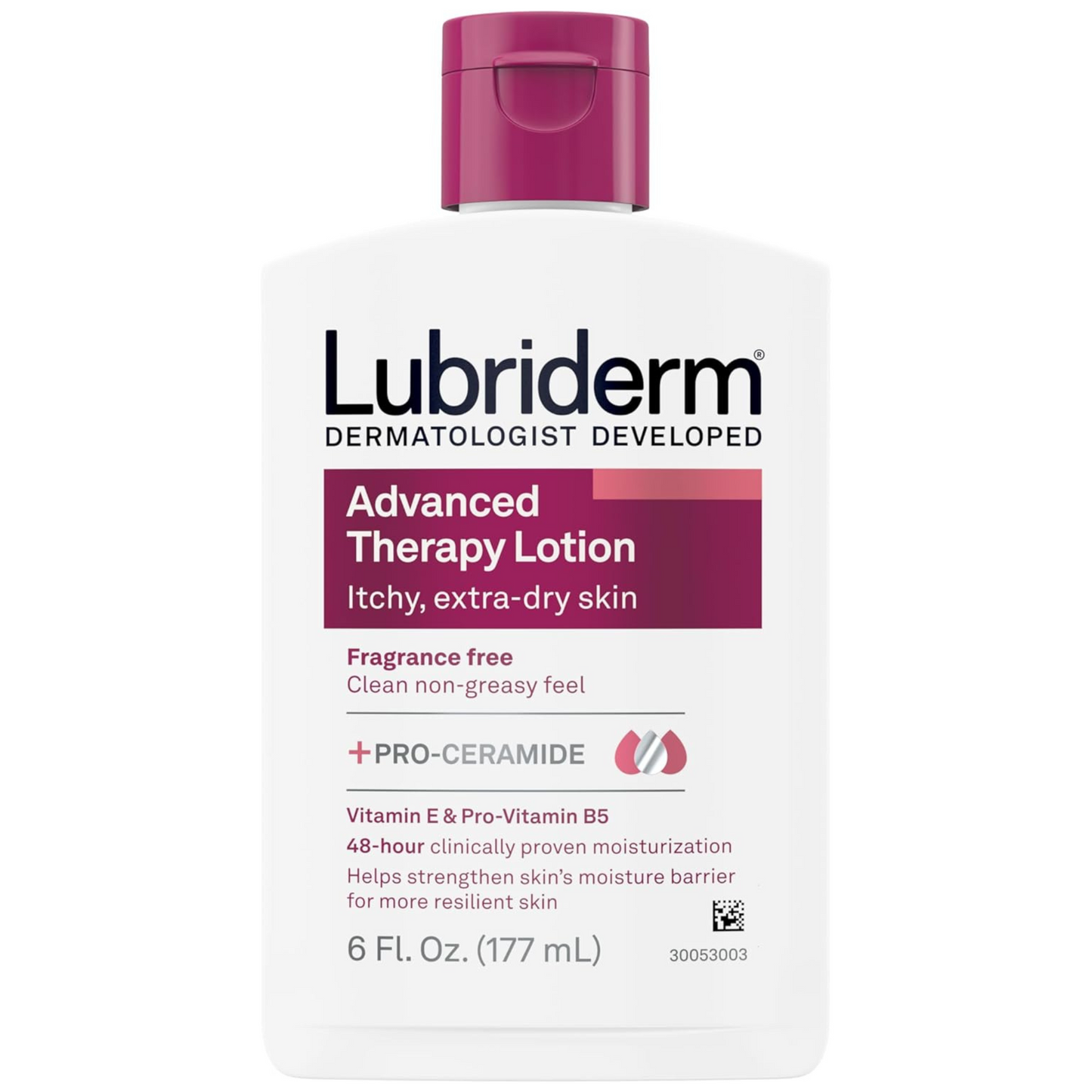 Lubriderm Advanced Moisturizing Lotion with Vitamins E and B5 for very dry skin - 177 ml