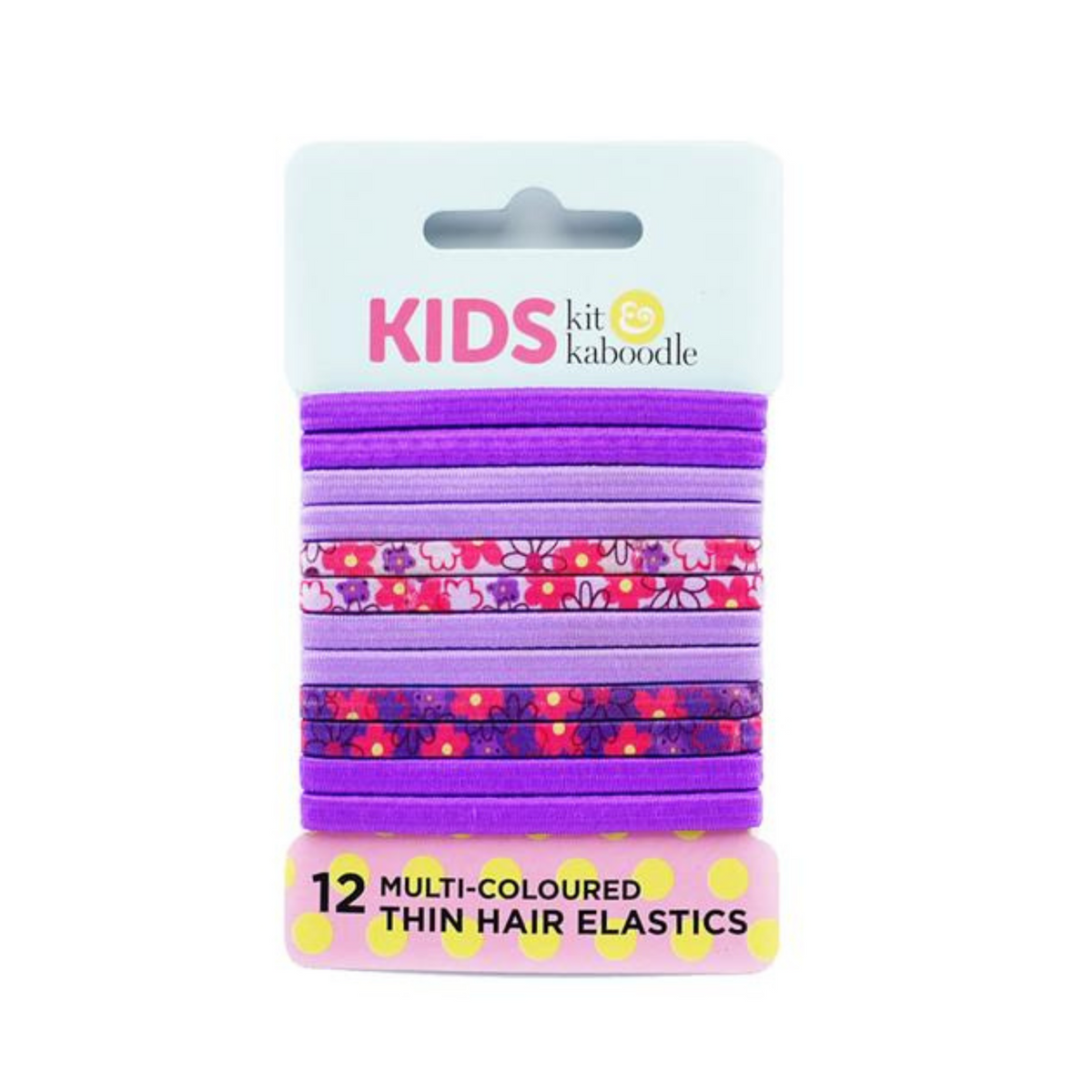 Kate & Caboodle Multi Color Fine Hair Elastics Set - 12 Pieces