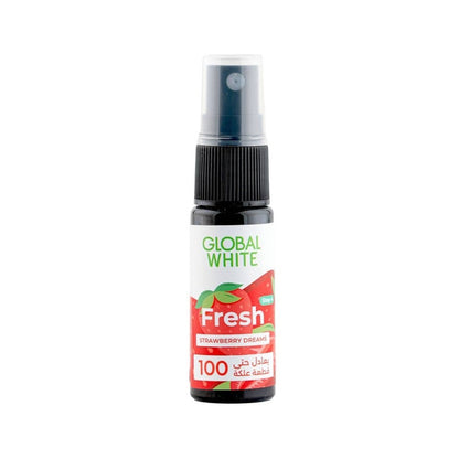 جلوبال وايت بخاخ معطر للفم بنكهة الفراولة المنعش-15 مل