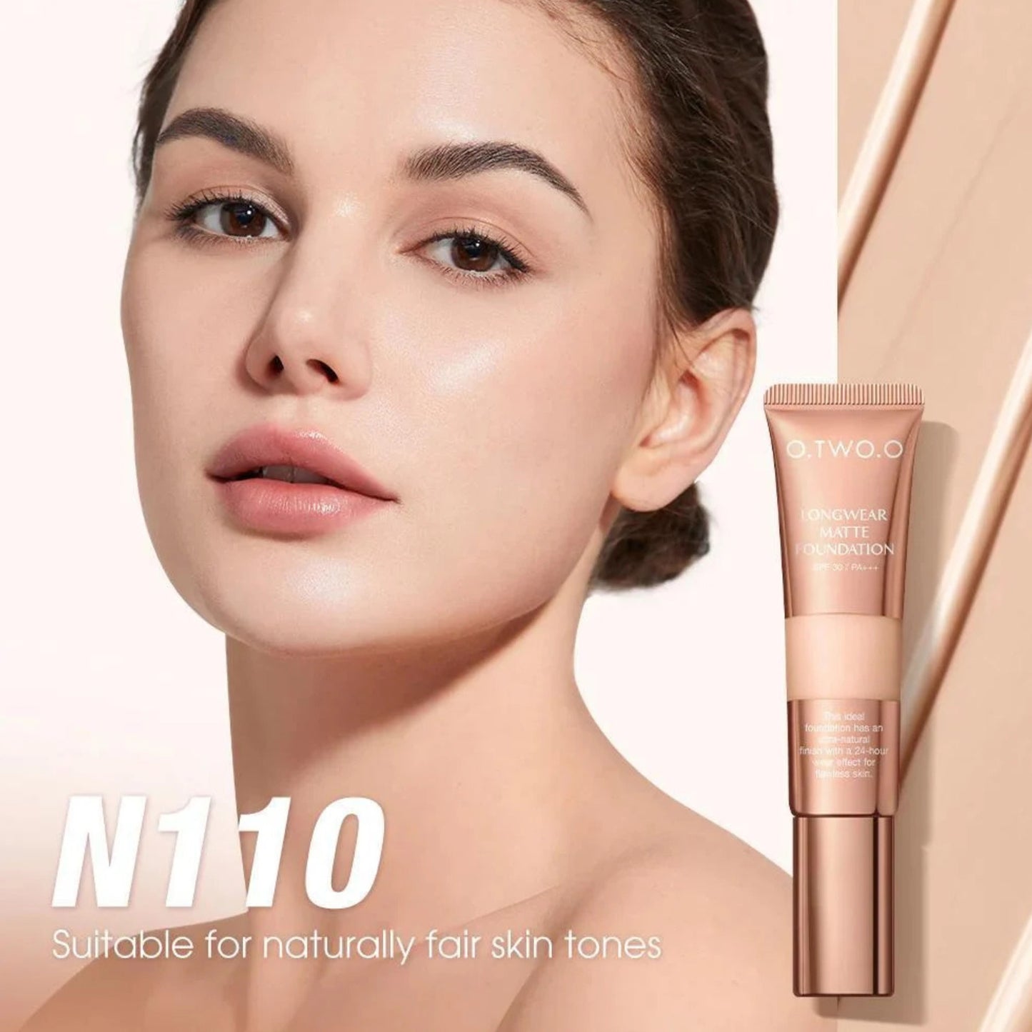 او تو او كريم  أساس مع واقي شمس SPF30 فل كفر درجة N110 مطفي-30 مل