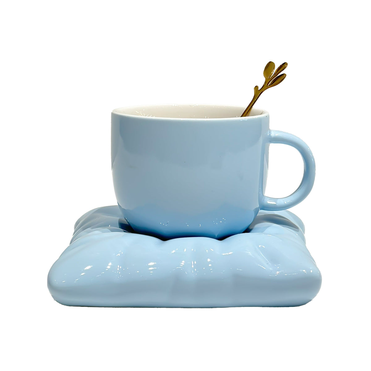 NMA Ceramic Coffee Mug with Saucer and Spoon - 1 Cup