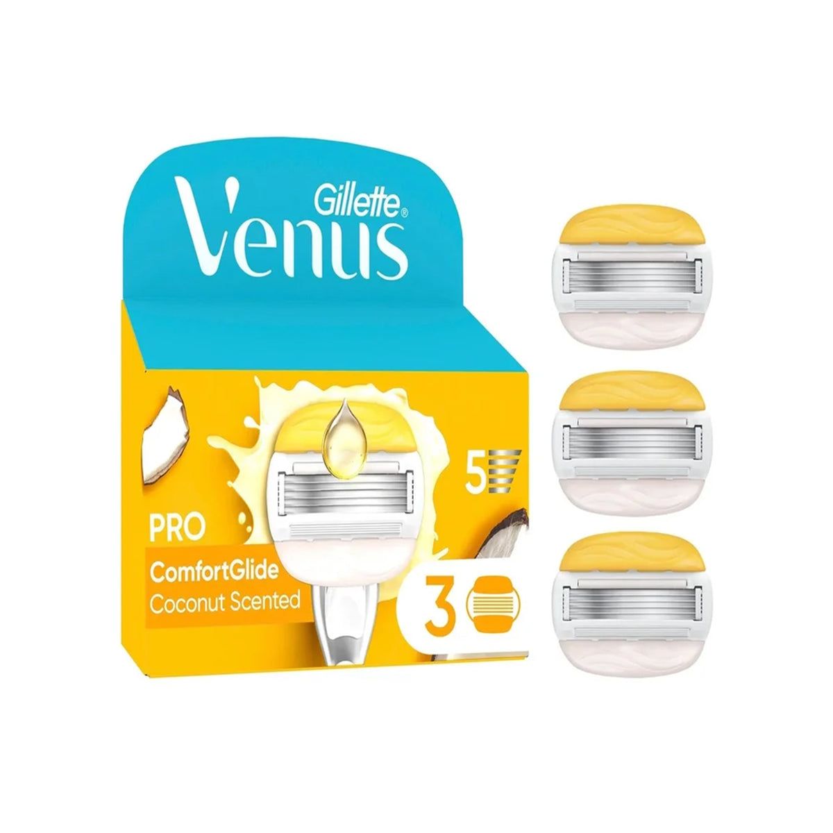 gillette-venus-pro-comfort-womens-razor-blades-coconut-scent-5-blades-3-pack