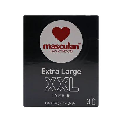 ماسكلان واقي ذكري إكسترا لارج XXL طويل جدا تايب 5 – 3 قطع