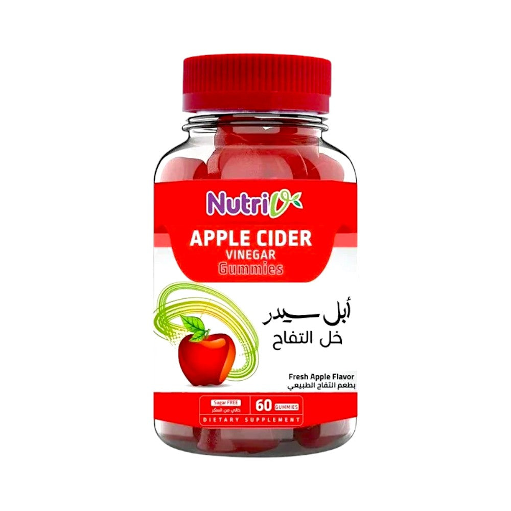 نيوتروفي ابل سيدر خل التفاح مكمل غذائي بطعم التفاح الطبيعي - 60 قطعة