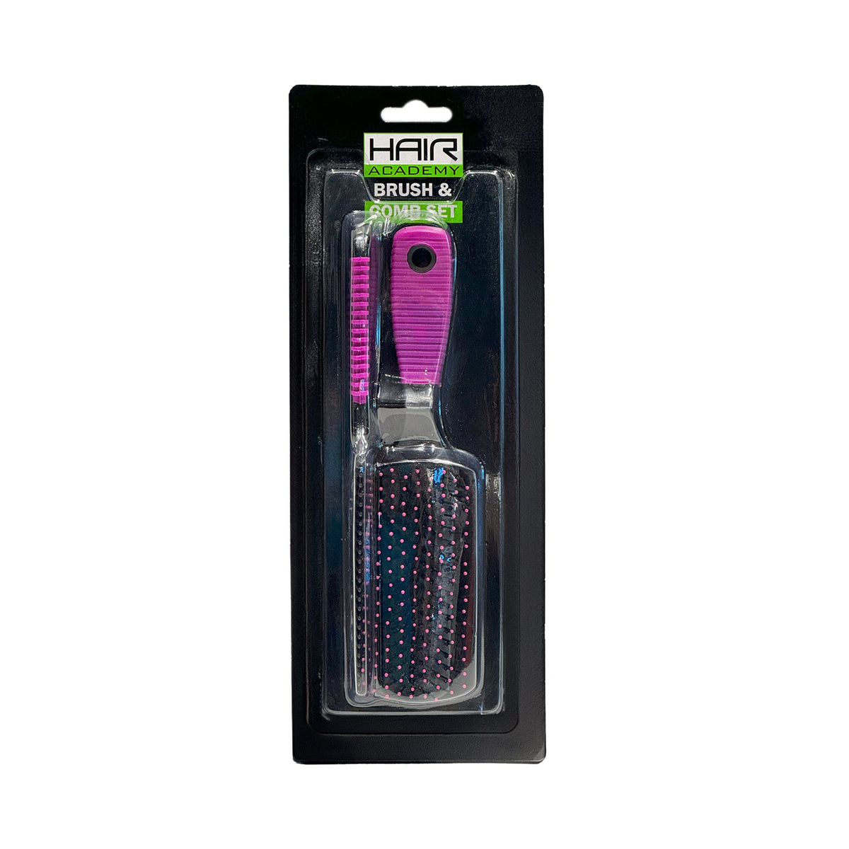 Hair Academy Styling Brush and Comb Set - 2 Pieces