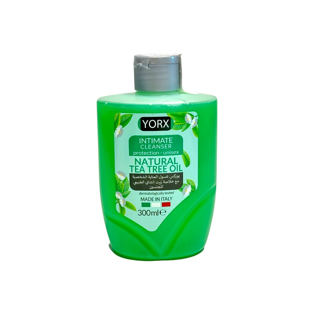 يوركس غسول العناية الشخصية مع خلاصة زيت الشاي الطبيعي للجنسين - 300مل