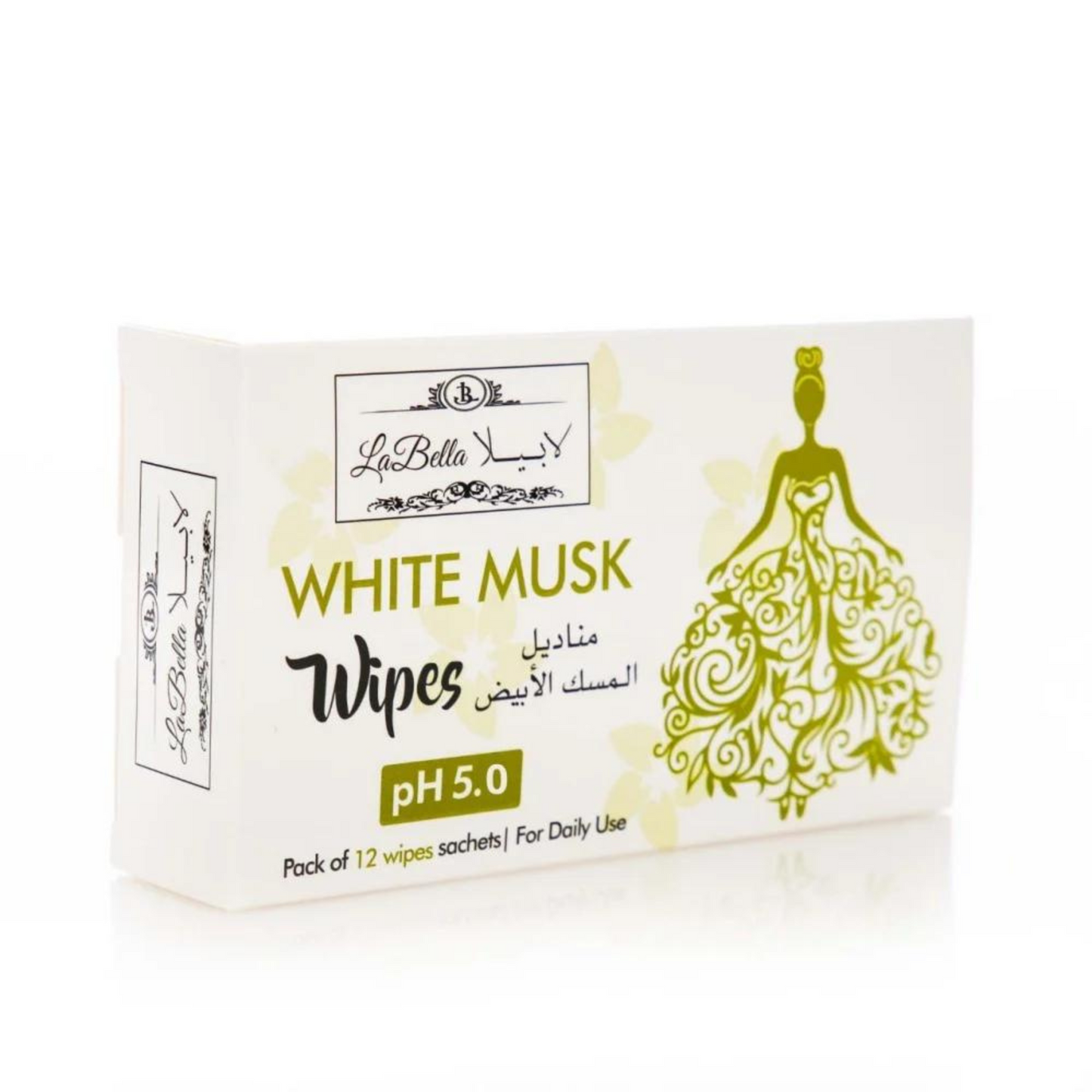 Labella White Musk Wet Wipes for Sensitive Areas 12pcs