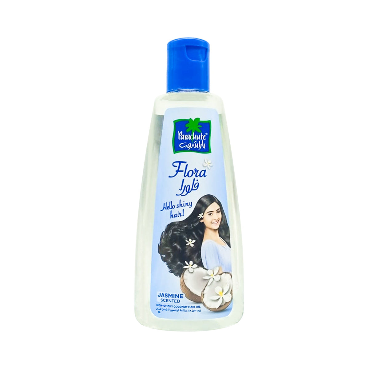 Parachute Flora coconut oil with jasmine scent, non-sticky for hair - 200 ml