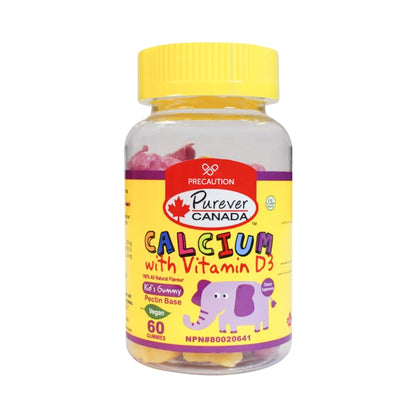 PUREVER CANADA KID'S GUMMY WITH CALCIUM & VITAMIN D3 - 60 gummies