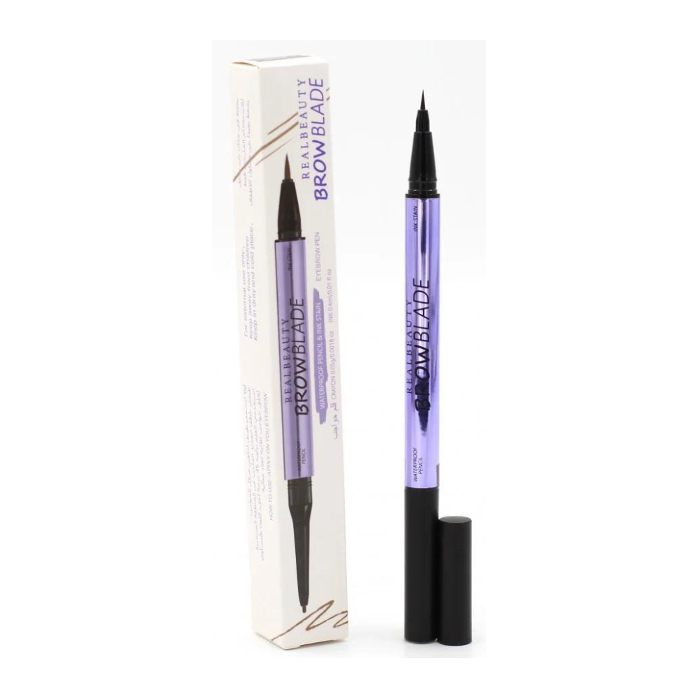 Real Beauty Duo Gel & Liquid Eyebrow Pencil in 002 Dark Brown