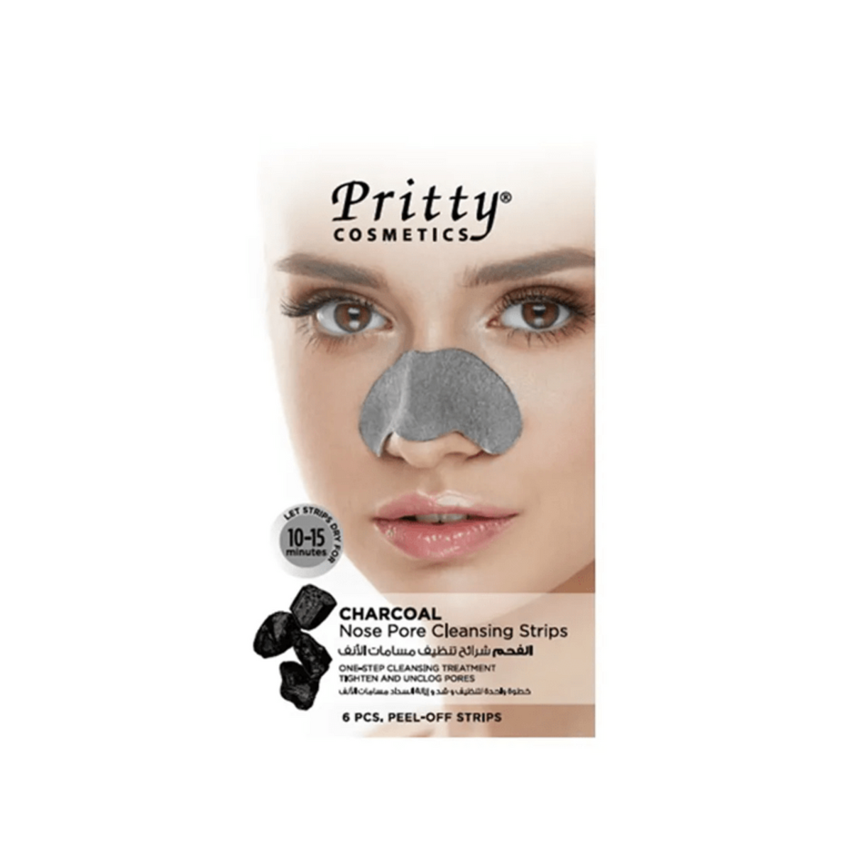 Pritty Charcoal Nose Pore Cleansing Strips - 6 strips