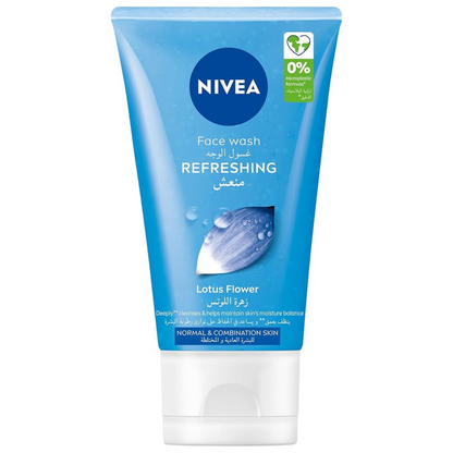 Nivea, refreshing face wash with lotus flower, deeply purifies the skin - 150 ml