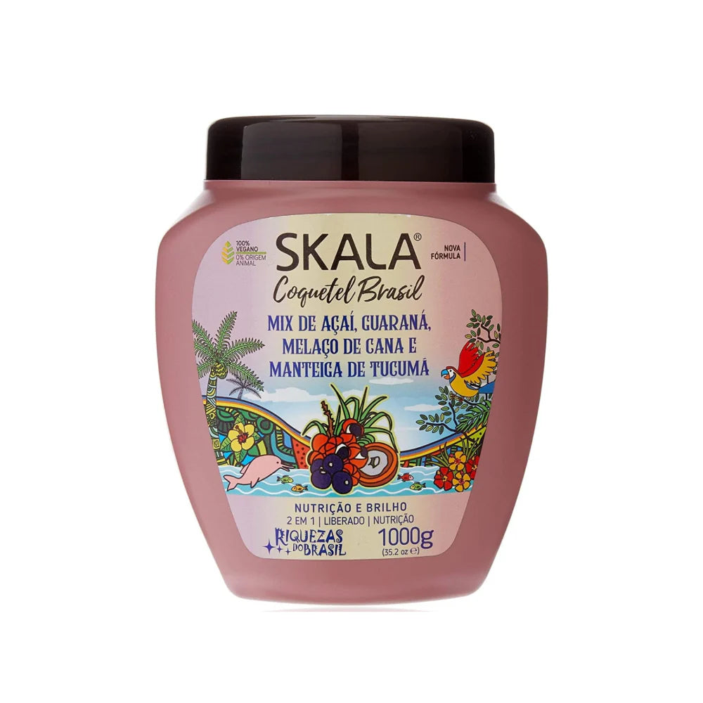 سكالا كوكتيل برازيلي كريم للعناية بالشعر الجاف 2في1 - 1 كجم