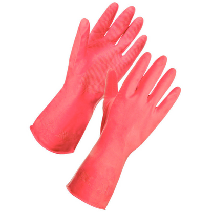 اوكية قفازات مطاطية ملونة بمقاسات متعددة مبطنة بألياف قطنية ، زوج واحد