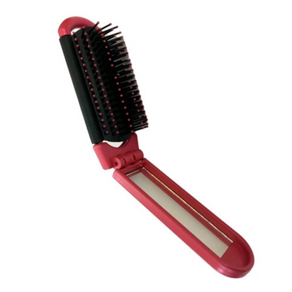 Zazy hair brush with foldable mirror - 1 piece