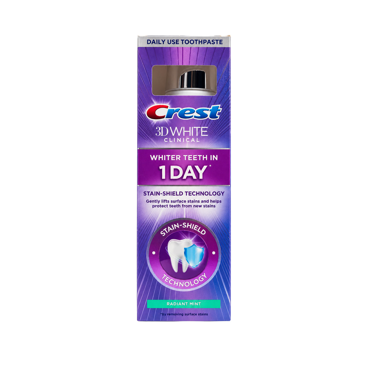 Crest 3D White Clinical Stain-Shield Technology Radiant Mint Toothpaste – 75 ml.