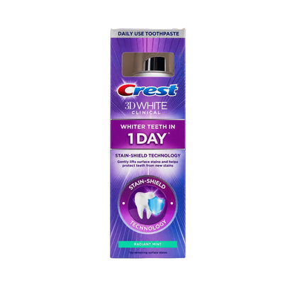 Crest 3D White Clinical Stain-Shield Technology Radiant Mint Toothpaste – 75 ml.