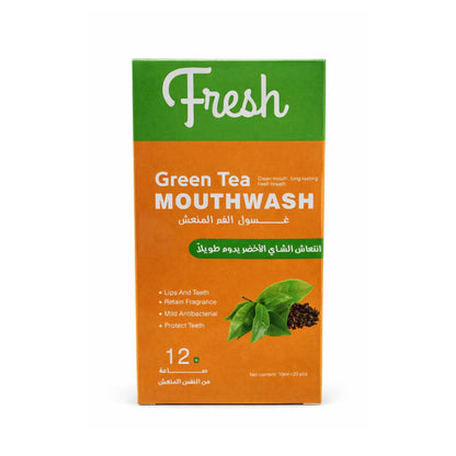 Fresh Mouthwash provides fresh breath for up to 12 hours – 10ml x 20 pieces