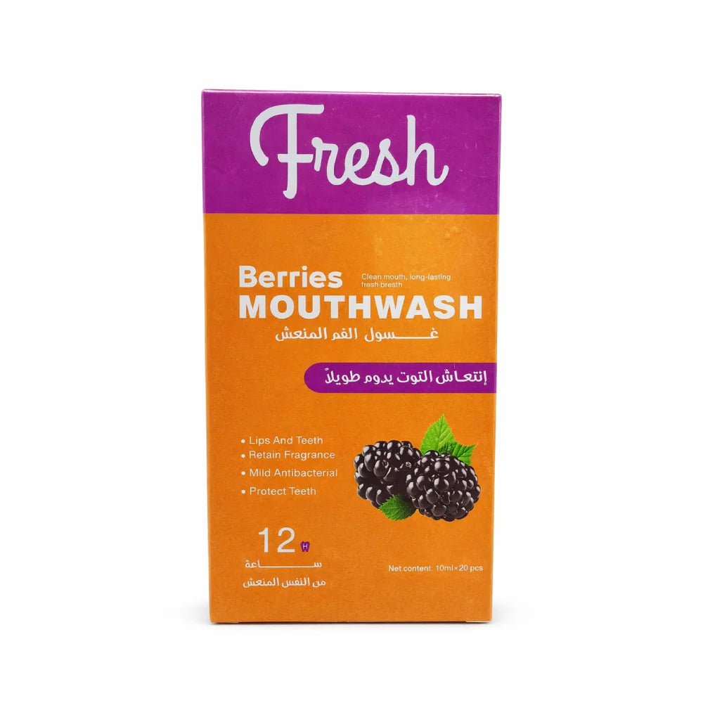 Fresh Mouthwash provides fresh breath for up to 12 hours – 10ml x 20 pieces
