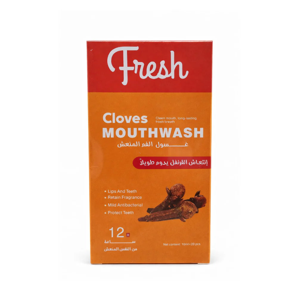 Fresh Mouthwash provides fresh breath for up to 12 hours – 10ml x 20 pieces
