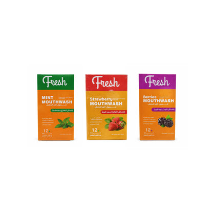 Fresh Mouthwash provides fresh breath for up to 12 hours – 10ml x 20 pieces