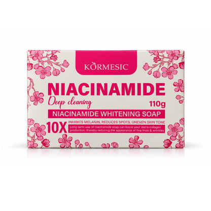 KORMESIC Niacinamide Whitening Soap – Deep Cleaning – 110g.