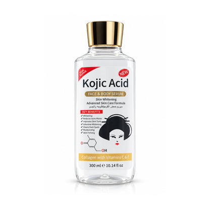 Kojin·Sic Kojic Acid Face & Body Serum with Collagen, Vitamins C & E – 300 ml