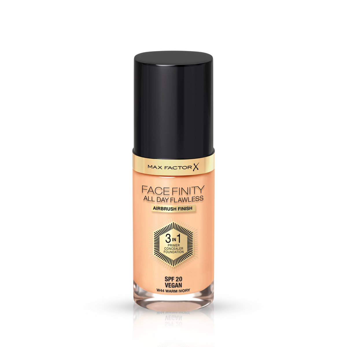 Max Factor Facefinity All Day Flawless 3-in-1 Foundation SPF 20 – W44 Warm Ivory