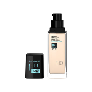 ميبيلين فيت مي أساس مات + بورليس SPF22 درجة 110 - 30 مل
