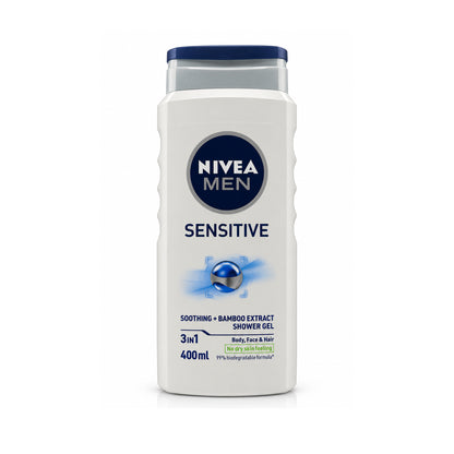 NIVEA MEN Sensitive 3in1 Shower Gel with Bamboo Extract – 400 ml.